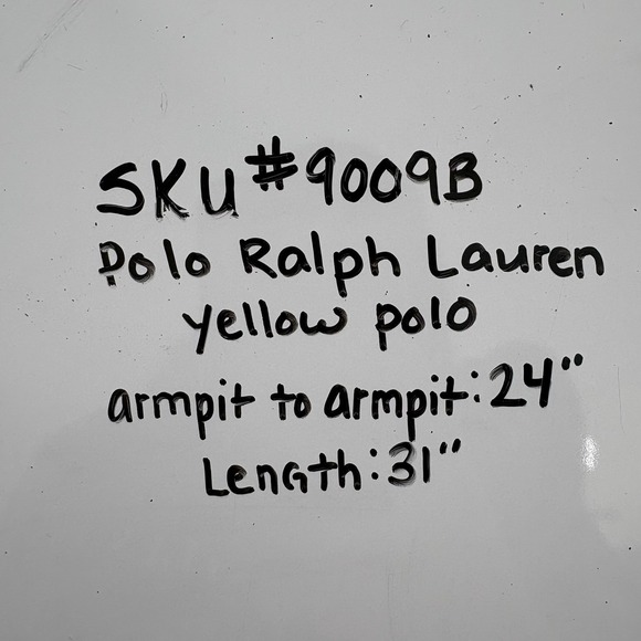 Polo Ralph Lauren XL Yellow Classic Fit Short Sleeve Polo Shirt - Picture 8 of 8